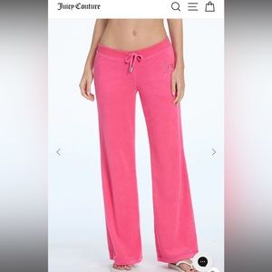 Juicy Couture pink velour track pants NWT